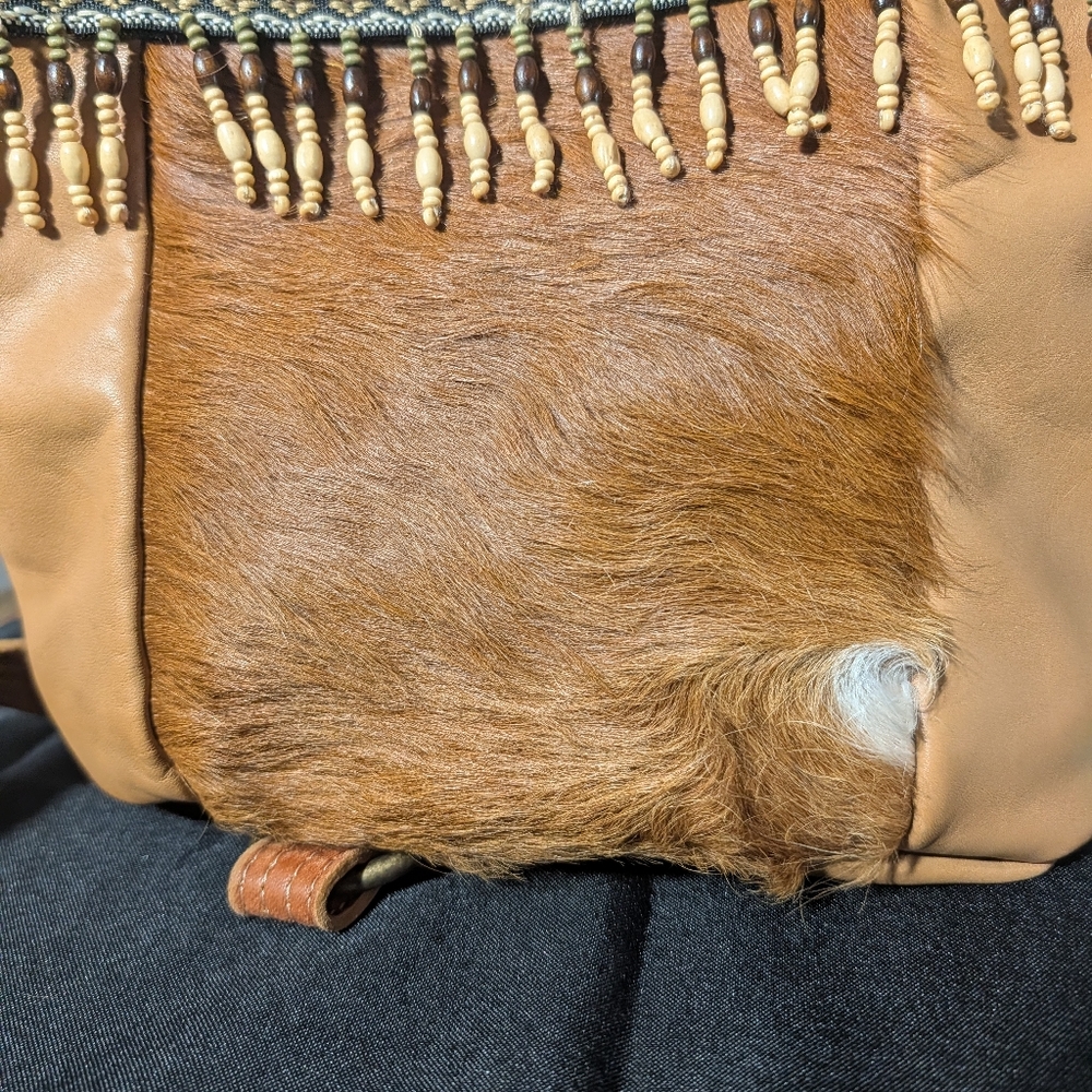 Marla Rella(Local Designer) Cowhide leather purse with beaded fringe #boho #west - Picture 3 of 9